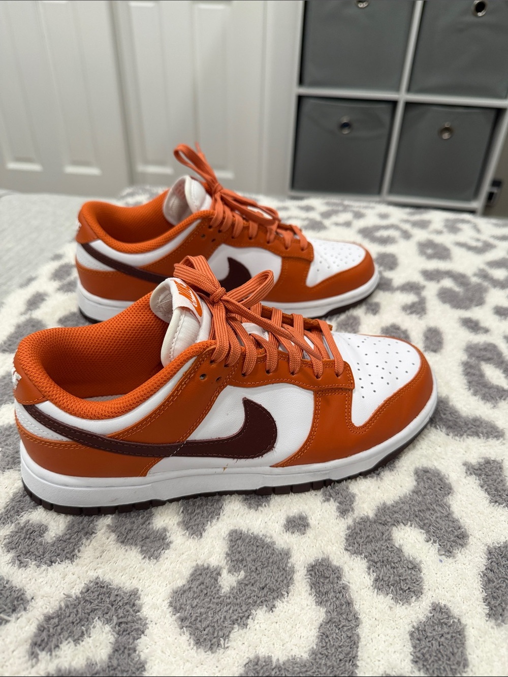 Nike Woman’s Low-Top Sneakers - White & Orange Dunk low - Picture 3 of 5